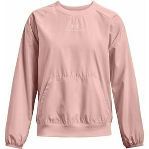 Under Armour UA Rush Woven Crew Retro Pink/White M Fitness mikina vyobraziť