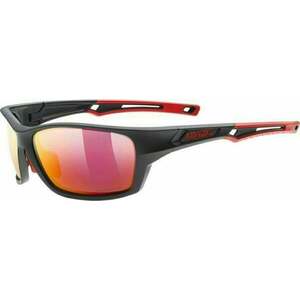 UVEX Sportstyle 232 Polarized Black Mat Red/Mirror Red Cyklistické okuliare vyobraziť