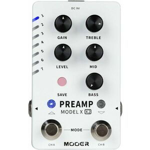 MOOER Preamp Model X2 Gitarový zosilňovač vyobraziť