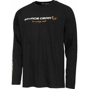 Savage Gear Tričko Signature Logo Long Sleeve T-Shirt Black Caviar 2XL vyobraziť