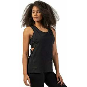 Nebbia Sleeveless Loose Cross Back Tank Top "Feeling Good" Black S Fitness tričko vyobraziť