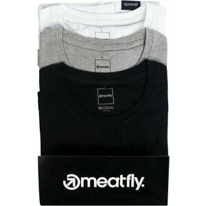 Meatfly Logo Multipack Black/Grey Heather/White M Tričko vyobraziť