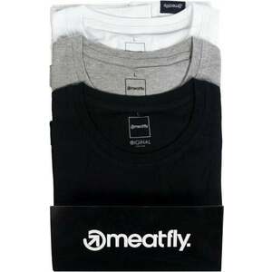 Meatfly Logo Multipack Black/Grey Heather/White S Tričko vyobraziť