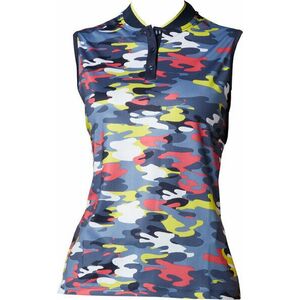 Callaway Womens Sleeveless Multi-Colour Camo Peacoat XS Polo košeľa vyobraziť