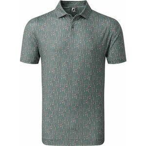 Footjoy Glass Print Mens Lava XL Polo košeľa vyobraziť