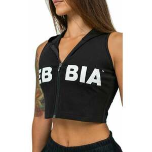 Nebbia Sleeveless Zip-Up Hoodie Muscle Mommy Black M Fitness mikina vyobraziť