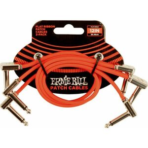 Ernie Ball 12" Flat Ribbon Patch Cable Red 3-Pack 30 cm Zalomený - Zalomený Patch kábel vyobraziť