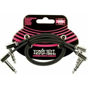 Ernie Ball Flat Ribbon Stereo Patch Cable 30 cm Zalomený - Zalomený Patch kábel vyobraziť