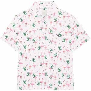 Callaway Boys All Over Flamingo Printed Bright White XL Polo košeľa vyobraziť