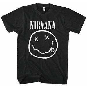 Nirvana Tričko White Happy Face Unisex Black M vyobraziť