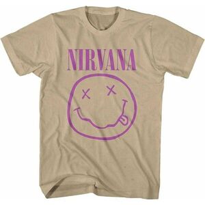 Nirvana Tričko Purple Happy Face Unisex Sand M vyobraziť