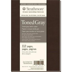 Strathmore Serie 400 Toned Gray Softcover Book 20 x 14 cm 118 g Skicár vyobraziť