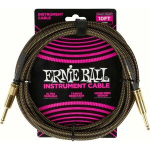 Ernie Ball Braided Instrument Cable Straight/Straight 3 m Rovný - Rovný Nástrojový kábel vyobraziť