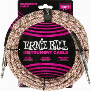 Ernie Ball Braided Instrument Cable Straight/Straight 5, 5 m Rovný - Rovný Nástrojový kábel vyobraziť