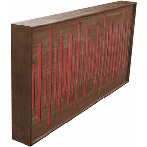 Mega Acoustic FiberExcellentPRO120 Walnut/Red Absorpčný drevený panel vyobraziť