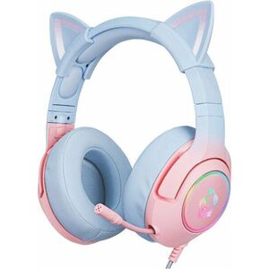 Onikuma K9 RGB Wired Gaming Headset With Cat Ears Modrá-Ružová PC slúchadlá vyobraziť