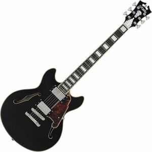 D'Angelico Premier Mini DC Black Flake Semiakustická gitara vyobraziť