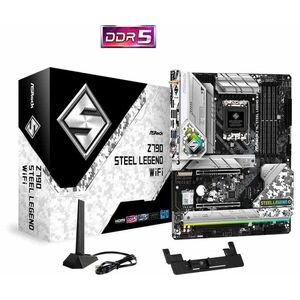 ASRock MB Sc LGA1700 Z790 STEEL LEGEND WIFI, Intel Z790, 4xDDR5, 1xDP, 1xHDMI, WI-FI vyobraziť