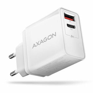 AXAGON ACU-PQ22W, PD & QC nabíjačka do siete 22W, 2x port (USB-A + USB-C), PD3.0/QC3.0/AFC/FCP/Apple, biela vyobraziť