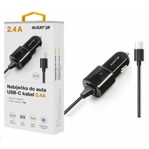 Aligator nabíjačka do auta Turbo charge, 12/24 V, 2, 4 A, USB-C, čierna vyobraziť