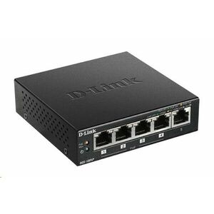 D-Link DGS-1005P 5-port Gigabit Desktop PoE+ Switch, 4 porty sú PoE+, PoE budget 60W vyobraziť