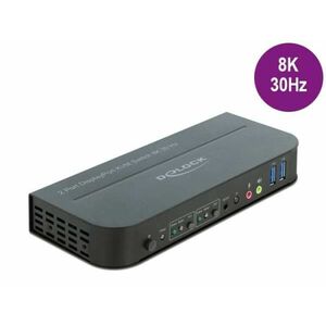 Delock DisplayPort 1.4 KVM Switch 8K 30 Hz s USB 3.0 a Audio vyobraziť