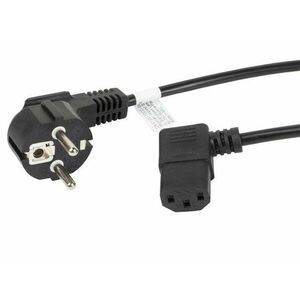 LANBERG CEE 7/7 na IEC 320 C13 POWER CORD 1.8M uhlový RIGHT VDE čierny vyobraziť