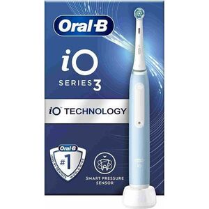 Oral-B iO3 Ice Blue elektrická zubná kefka, magnetická, 3 režimy, časovač, tlakový senzor, modrý vyobraziť