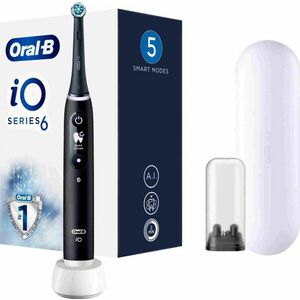 Oral-B iO6 elektrická zubná kefka, magnetická, 5 režimov, displej, umelá inteligencia, časovač, čierny vyobraziť