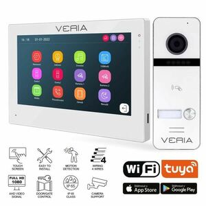 SET Videotelefón VERIA 3001-W (Wi-Fi) biely + vstupná stanica VERIA 301 vyobraziť