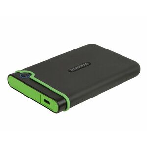 TRANSCEND 4TB StoreJet 25M3C SLIM, 2.5”, USB-C (3.1 Gen 1) Externý Anti-Shock disk, tenký profil, šedo/zelený vyobraziť