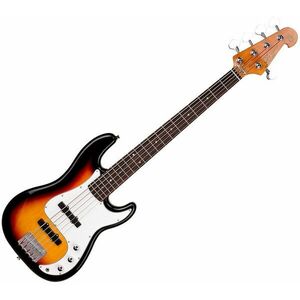 SX SPB625 3-Tone Sunburst 5-strunová basgitara vyobraziť