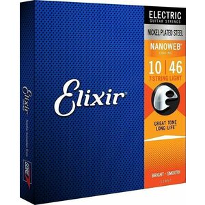 Elixir Nanoweb 12057 Light 7-String Struny pre elektrickú gitaru vyobraziť