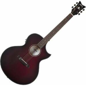 Schecter Orleans Stage Acoustic Vampyre Red Burst Satin Elektroakustická gitara Jumbo vyobraziť