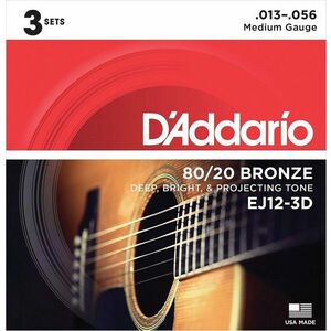 D'Addario EJ12-3D Struny pre akustickú gitaru vyobraziť