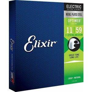 Elixir Optiweb 19106 Medium 7-String Struny pre elektrickú gitaru vyobraziť