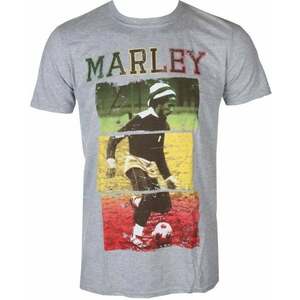 Bob Marley Tričko Football Text Unisex Grey S vyobraziť