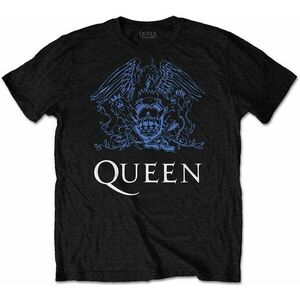 Queen Tričko Blue Crest Unisex Black L vyobraziť