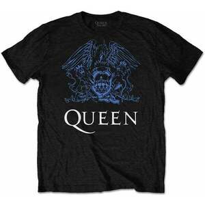 Queen Tričko Blue Crest Unisex Black M vyobraziť