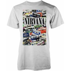 Nirvana Tričko Cassettes Unisex White M vyobraziť