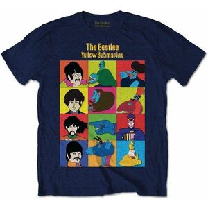 The Beatles Tričko Yellow Submarine Characters Unisex Navy Blue L vyobraziť