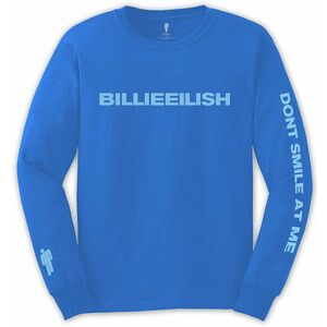 Billie Eilish Tričko Smile Unisex Mid Blue XL vyobraziť