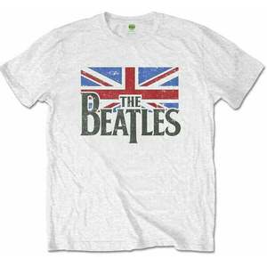 The Beatles Tričko Drop T Logo & Vintage Flag Kids White 11 - 12 rokov vyobraziť