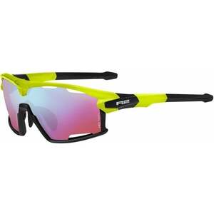 R2 Rocket Neon Yellow-Black Matt/Blue Revo Pink Cyklistické okuliare vyobraziť