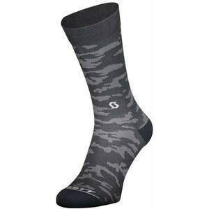 Scott Sock Trail Camo Crew Dark Grey-White S Bežecké ponožky vyobraziť