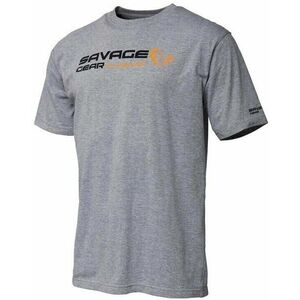 Savage Gear Tričko Signature Logo T-Shirt Grey Melange L vyobraziť