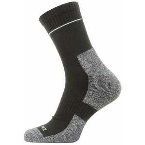 Sealskinz Solo QuickDry Ankle Length Sock Black/Grey XL Cyklo ponožky vyobraziť