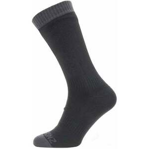 Sealskinz Waterproof Warm Weather Mid Length Sock Black/Grey L Cyklo ponožky vyobraziť