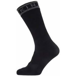 Sealskinz Waterproof Warm Weather Mid Length Sock With Hydrostop Black/Grey L Cyklo ponožky vyobraziť