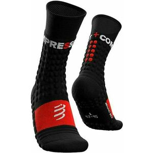 Compressport Pro Racing Winter Run Black/Red T2 Bežecké ponožky vyobraziť